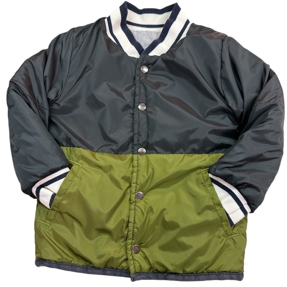 Cat & Jack Boys Reversible Fall/Winter Bomber Full Snap Jacket Playcoat 3T-4T